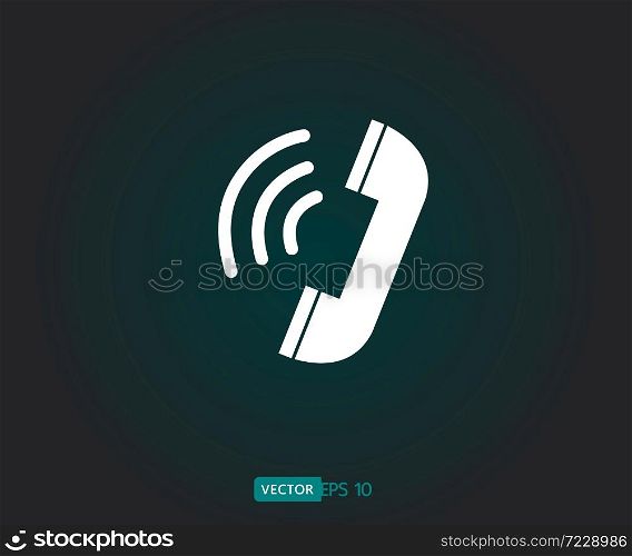 Phone Call vector icon. Style is flat rounded symbol, gray color, rounded angles, logo illustration