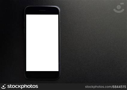 phone showing white screen on black background
