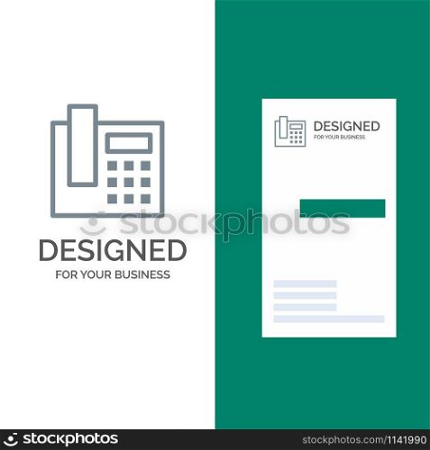 Phone, Telephone, Call Grey Logo Design and Business Card Template