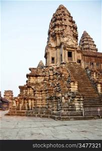 photo Angkor Wat - ancient Khmer temple in Cambodia. UNESCO world heritage site