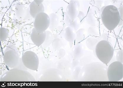 Photo art of white ballon background