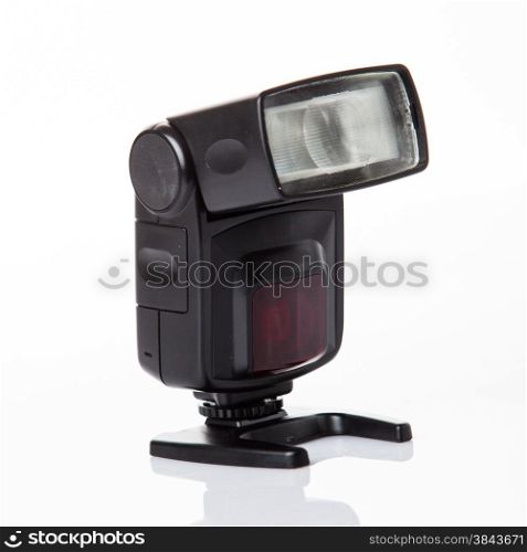 Photo camera flash isolated on white