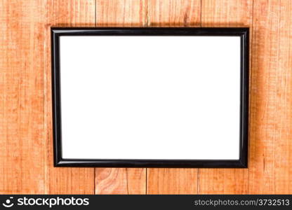 photo frame on wooden background