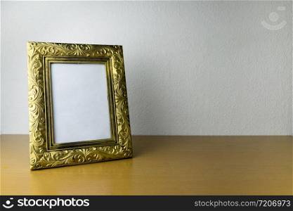 photo frame on wooden table