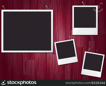 Photo Frames Indicating Text Space And Mauve
