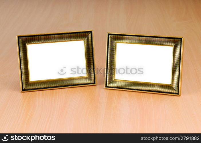 Photo frames on the table