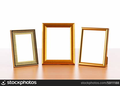 Photo frames on the table