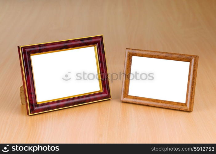 Photo frames on the table