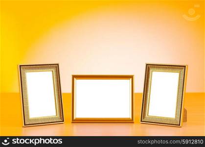 Photo frames on the table