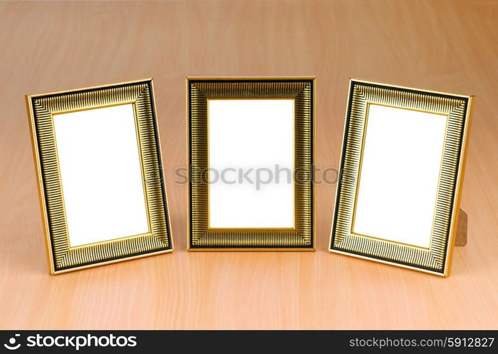 Photo frames on the table