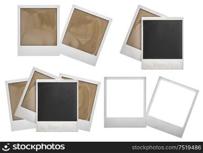 Photo frames polaroid isolated on white background