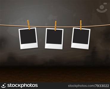 Photo Frames Representing Text Space And Surface