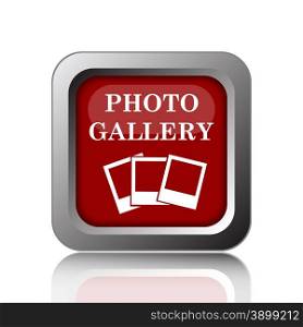 Photo gallery icon. Internet button on white background