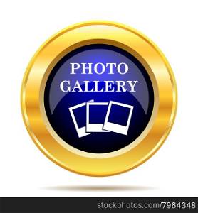 Photo gallery icon. Internet button on white background.