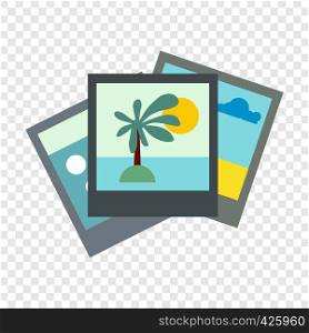 Photo icon in flat style on transparent background. Photo flat icon