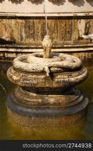 photo of a beautiful and antique snake fountain