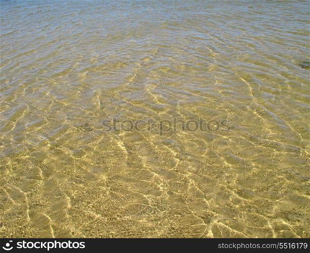 Photo of a beautiful crystal clear water with small waves