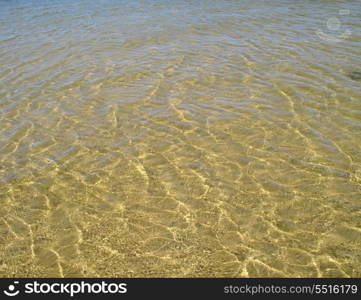 Photo of a beautiful crystal clear water with small waves