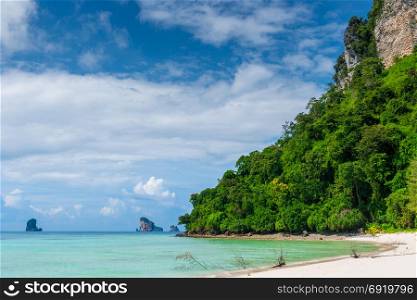 photo of a beautiful Thailand landscape, Poda island on a sunny day