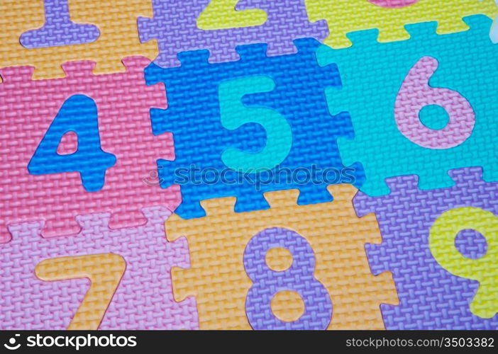 photo of a numbers over a white background