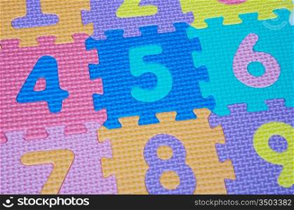 photo of a numbers over a white background