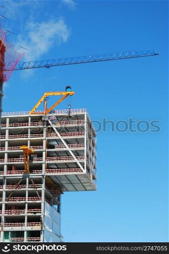 photo of a office building under construction (modern architecture)