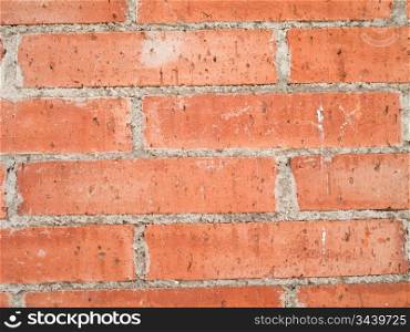 Photo of a plain red Brick wall for background