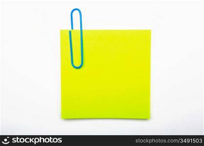 photo of a Post-It a over white background