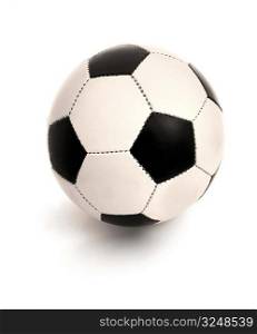 Photo of a soccer ball.