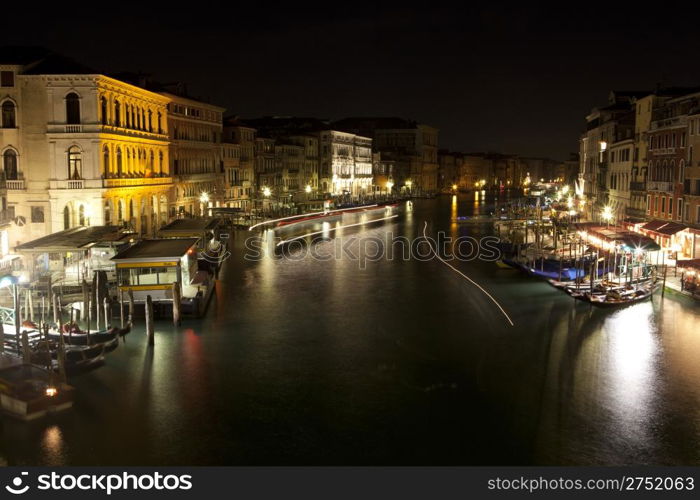 Photo of a typical canal Venice city