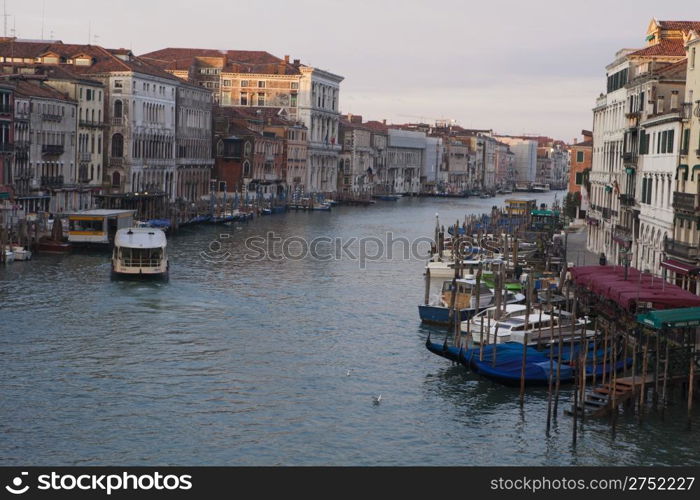 Photo of a typical canal Venice city