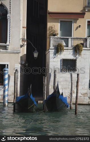 Photo of a typical gondola in Venice