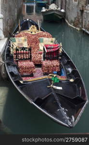 Photo of a typical gondola in Venice