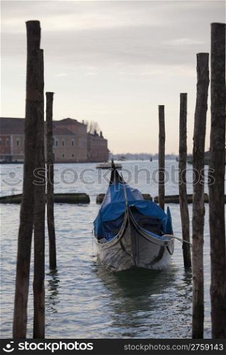 Photo of a typical gondola in Venice