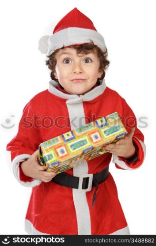 Photo of an adorable boy in christmas