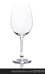 photo of an empty wine glasson white background