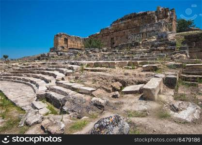 photo of ancient city Hierapolis, near modern turkey city Denizli, Turkey. photo of ancient city Hierapolis. photo of ancient city Hierapolis