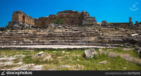 photo of ancient city Hierapolis, near modern turkey city Denizli, Turkey. photo of ancient city Hierapolis. photo of ancient city Hierapolis