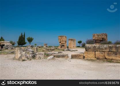 photo of ancient city Hierapolis. Photo of ancient city Hierapolis, near modern turkey city Denizli, Turkey