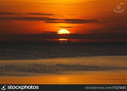 photo of beautiful sunrise over the sea