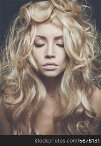 Photo of beautiful woman with magnificent blond hair. Blond Hair, Hair Extension, Permed Hair