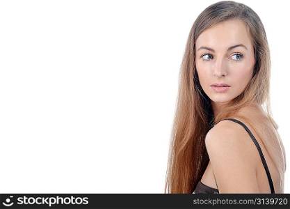 Photo of beautiful young woman with blonde hair