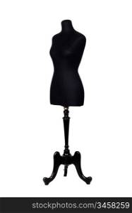 Photo of black mannequin isolated on a over white background