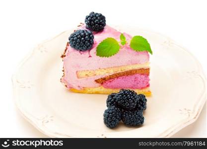 Photo of blackberry cream cake