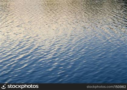 Photo of blue water background surface with ripples