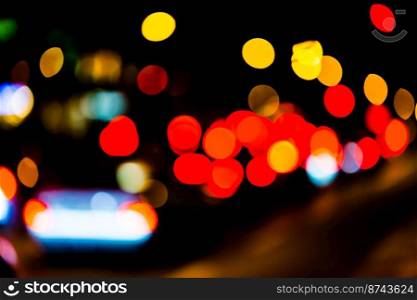 Photo of bokeh street trafic lights as background