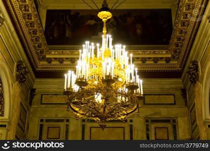 Photo of chandelier in Russian orthodoxy cathedral temple