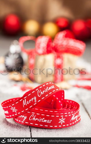 Photo of christmas red ribbon