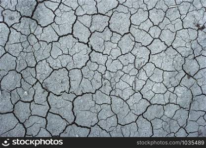Photo of cracked dry land soil from above, great for enviromental landscape background