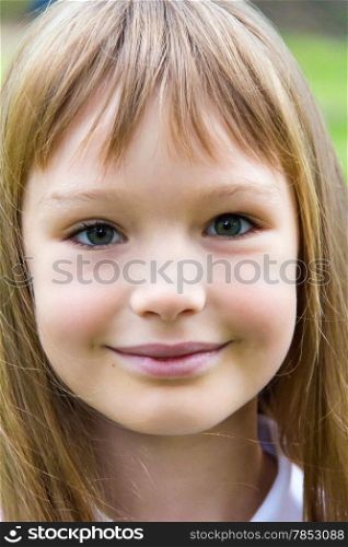 Photo of cute girl with long hair